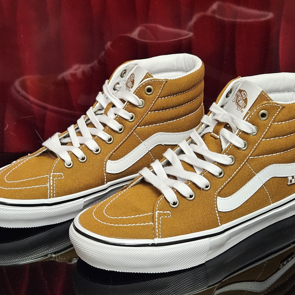 Vans Skate Sk8-Hi – Canvas Golden Brown – Size 8 Men / 9.5 Women